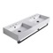 Double Ceramic Wall Mounted Sink With Black Towel Holder